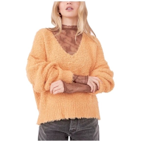 Free People Sweaters - Nwt Free People We The Free Women’s Size XL Goldy Theo V Neck Sweater Boho Soft